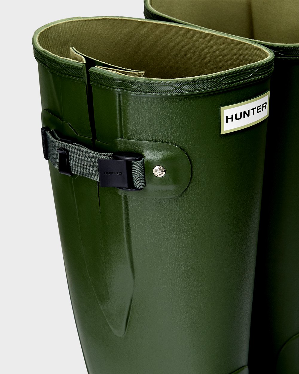 Botas de Lluvia Anchas Hunter Mujer - Norris Field - Verdes - IYMZJGQ-90